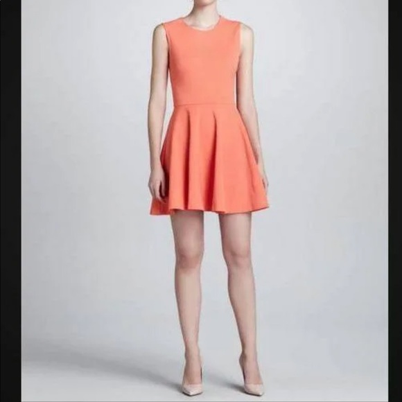 Diane Von Furstenberg Cocktail Mini Dress Sz 4 Dvf Jeannie Coral Wedding Guest - Picture 1 of 17